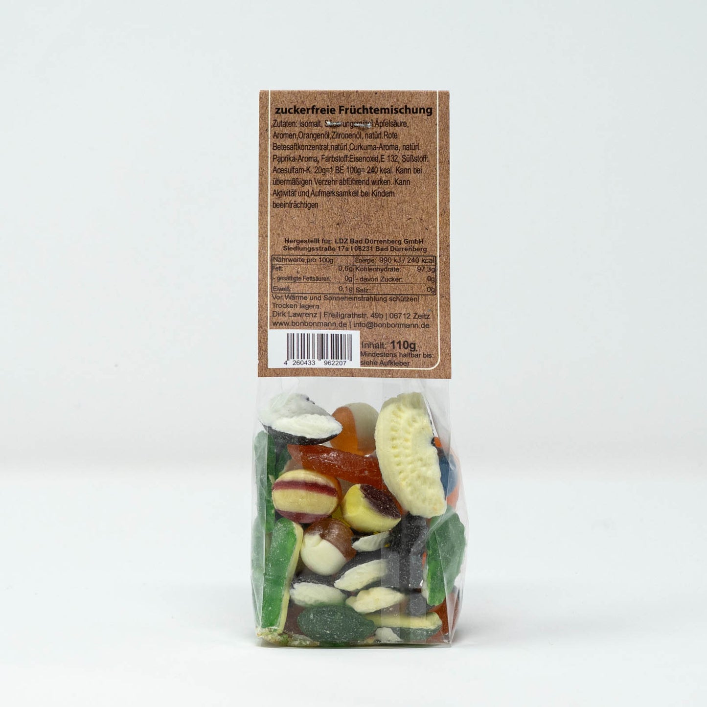 Zuckerfreie Früchte Mischung Bonbons